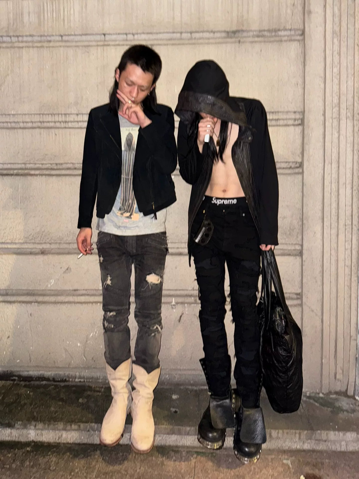 Balmain 17AW AW Distressed Jeans by Olivier Routeing Distressed