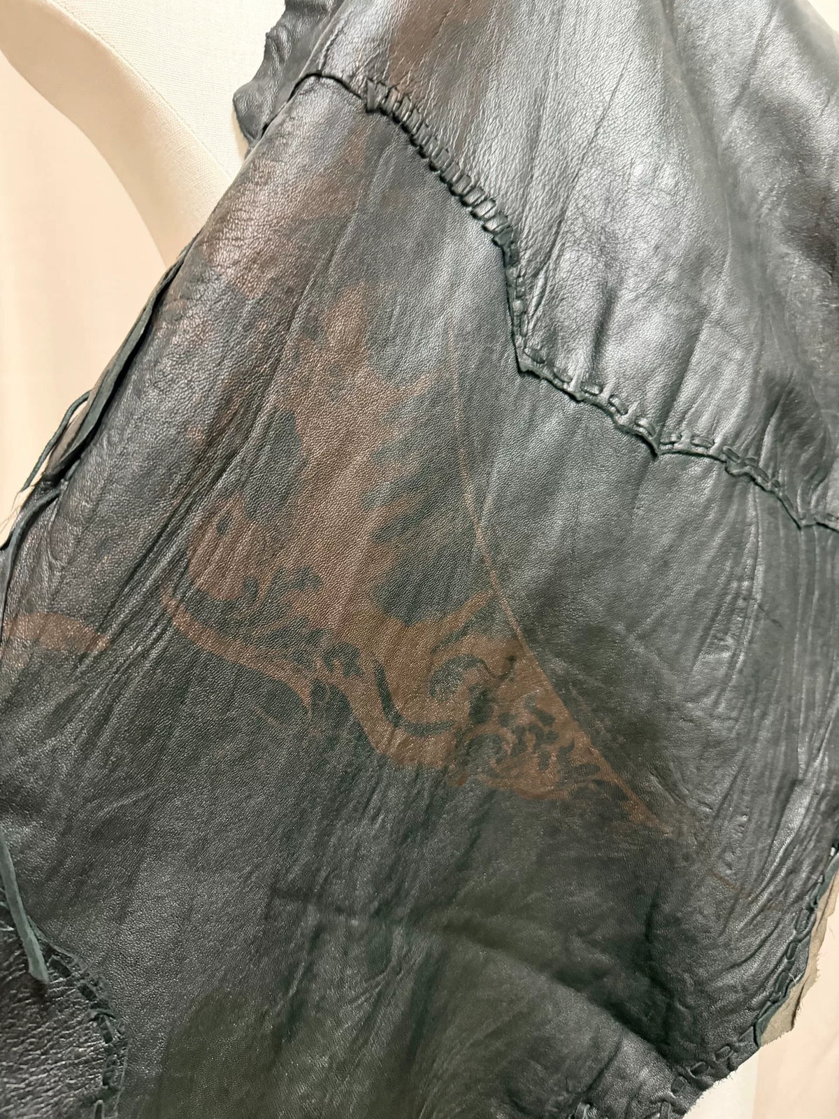 14th Addition Fur Patchwork Panel Jacket/Scarf