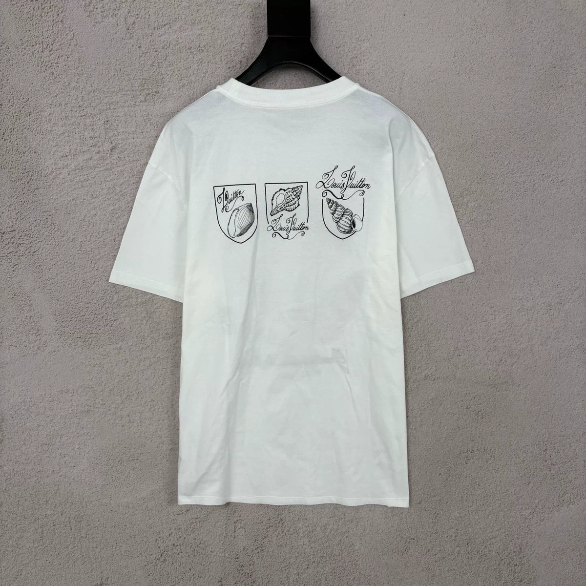 Louis Vuitton White Conch Shell Print Short Sleeve Top