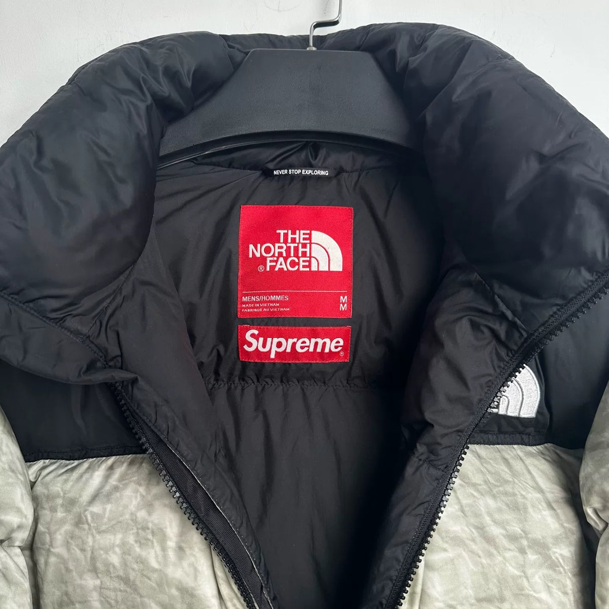 Color-Block Hooded Goose Down Puffer Jacket