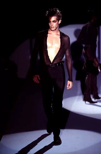 Gucci by Tom Ford 97SS Suede Leather Minimalist Coat