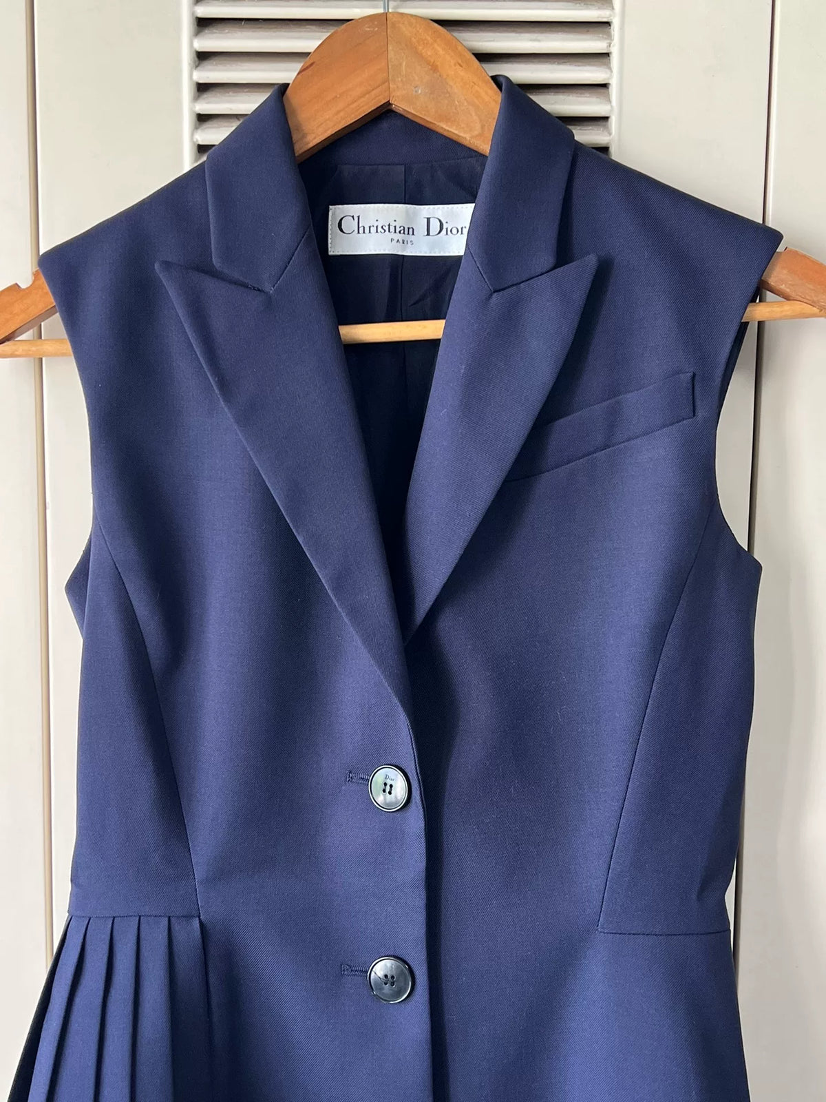 Dior Lapel Vest Silk Dress