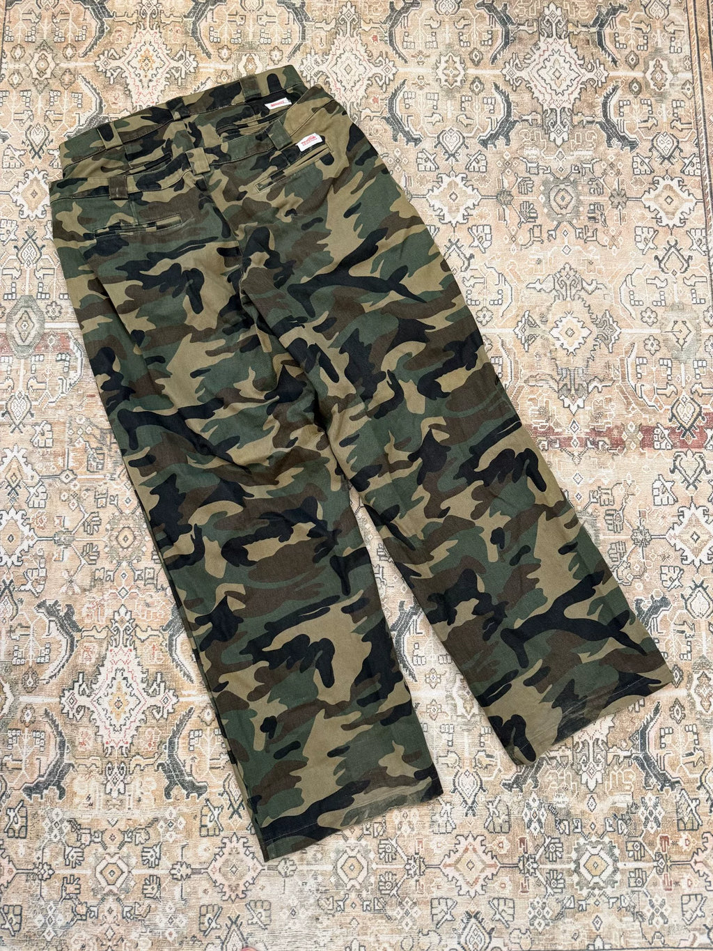 Hood By Air HBA Camo Double-Waist Straight-Leg Cargo Pants