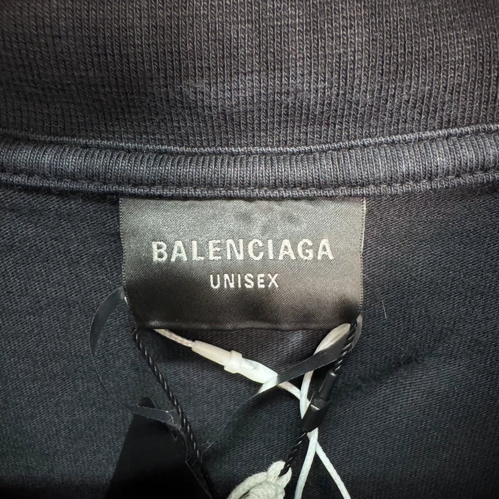 Balenciaga Heart Graphic Crewneck Long Sleeve T-Shirt - Devines