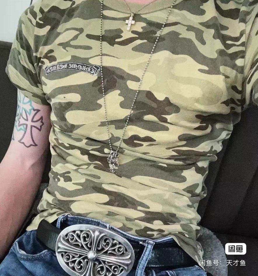 Chrome Hearts 00s Camo All-Over Print Horseshoe Tee