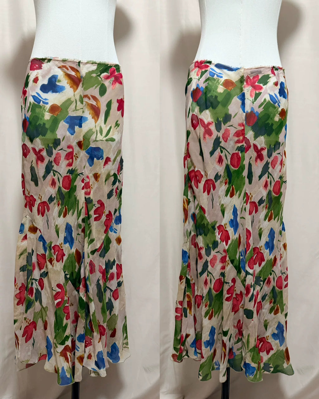 Dries Van Noten 2001 Spring/Summer graffiti print top and skirt set