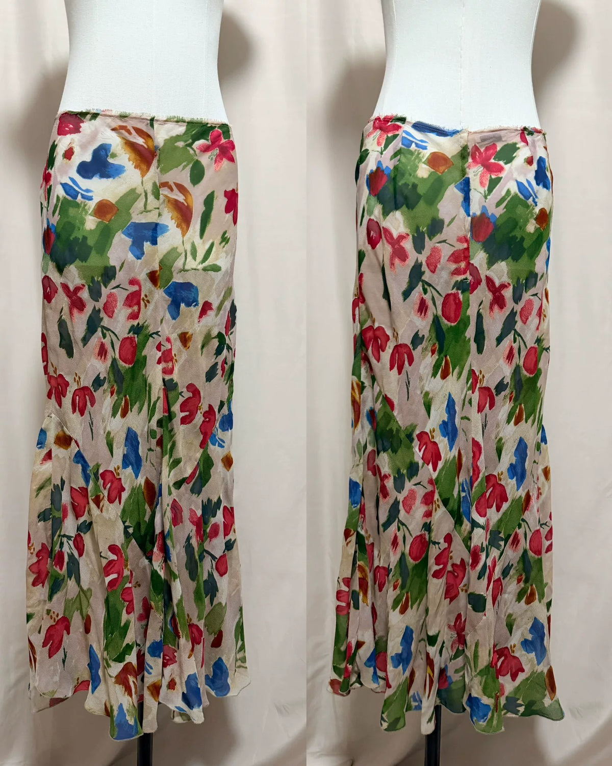 Dries Van Noten 2001 Spring/Summer graffiti print top and skirt set
