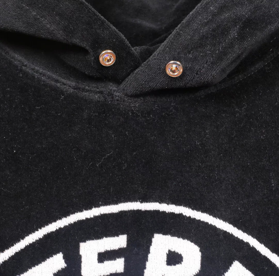Mastermind Japan Velvet Mainline Rhinestone Hoodie