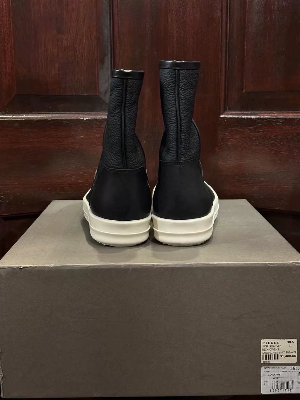 Rick Owens FW15 Boat Black Boots
