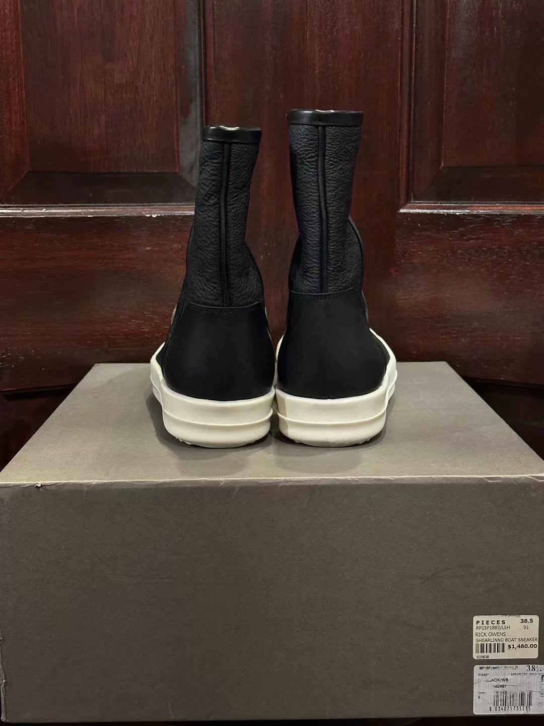 Rick Owens FW15 Boat Black Boots