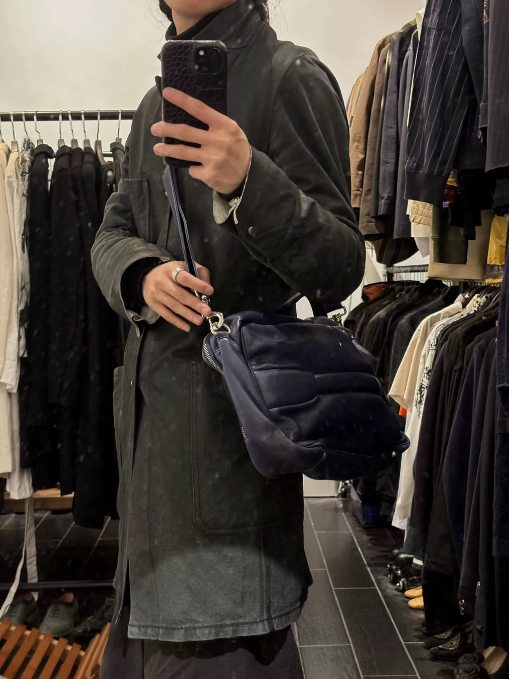 Maison Martin Margiela | 2011 Lake Blue Baguette Messenger Bag