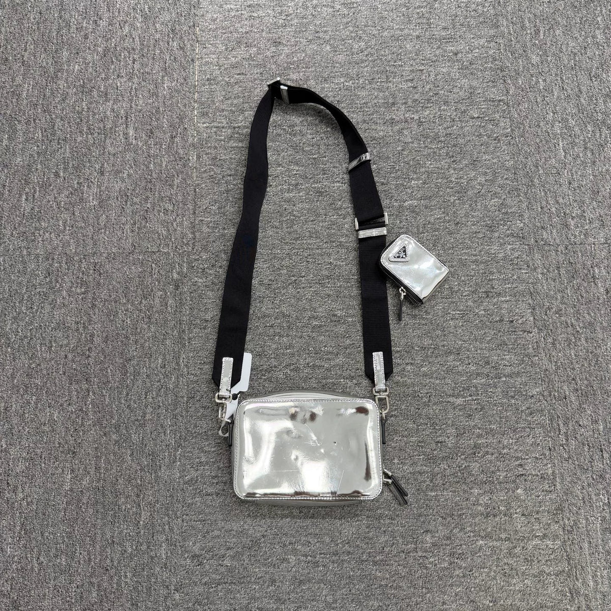Prada Glossy Postman Shoulder Bag