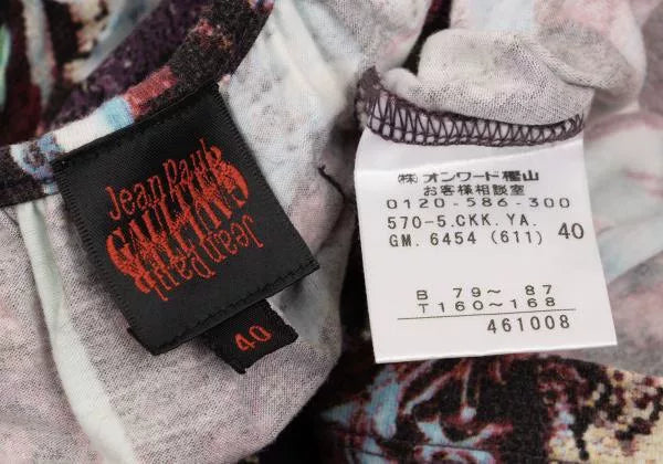 Jean Paul Gaultier Vintage Portrait Floral Top