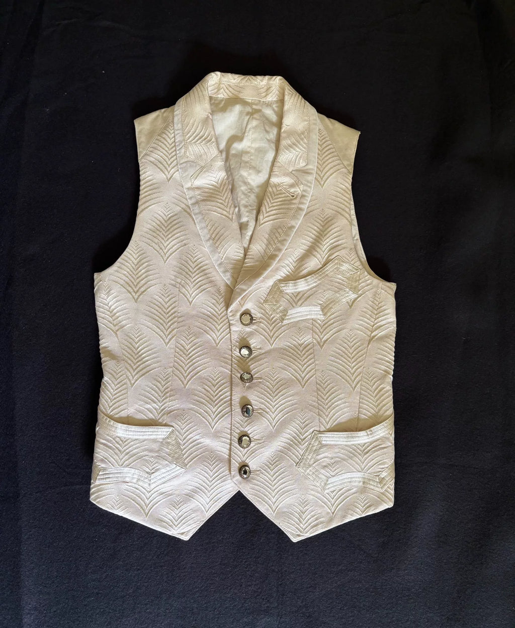Number Nine 09SS Medieval Court White Button Silk Vest