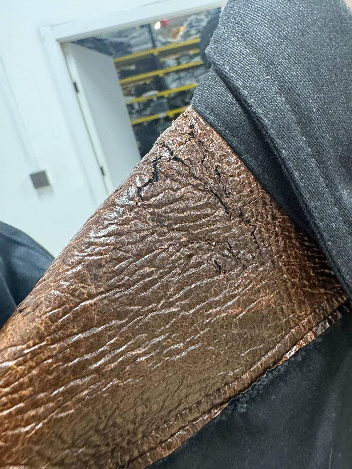 Rick Owens Buffalo Leather Patchwork Jacket