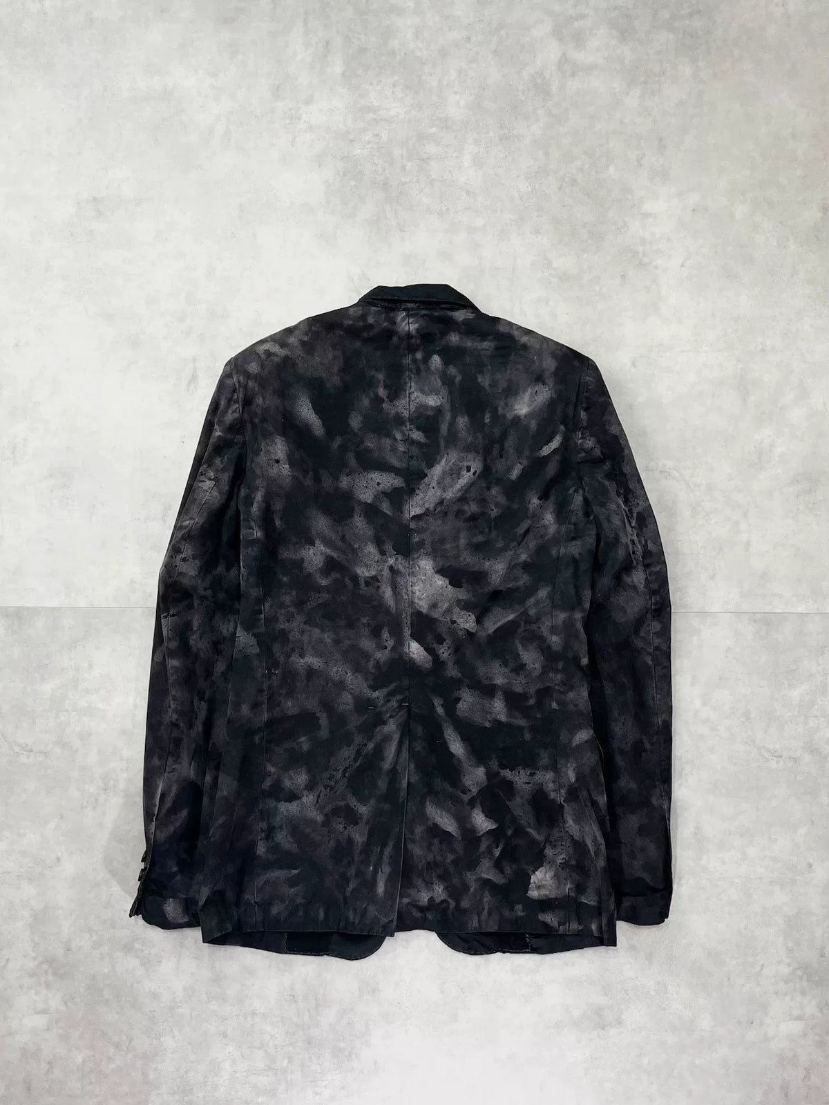 2010s Nicolas Andreas Charcoal Grey Tie-Dye Jacket