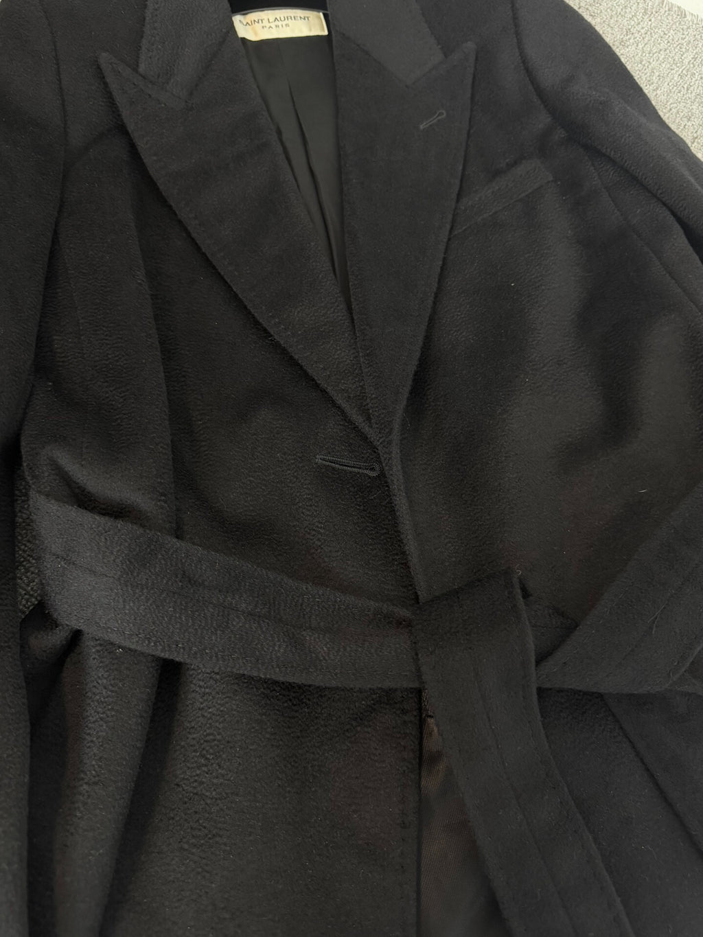 Saint Laurent 16fw Black Cashmere Coat