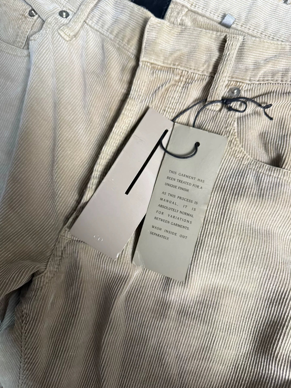 Dior Homme 05 Corduroy Distressed Denim Jeans