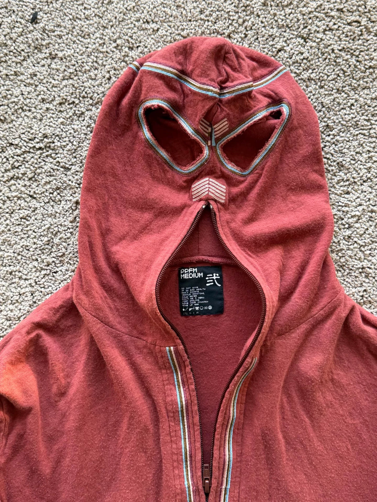 Ppfm 2000s Balaclava Ninja Hooded Sweater