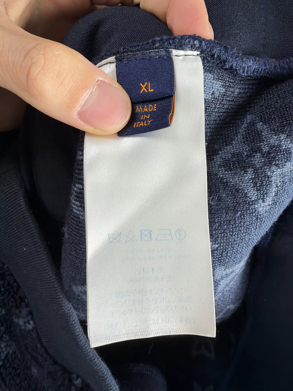 Louis Vuitton Navy Blue All-Over Teddy Jacket