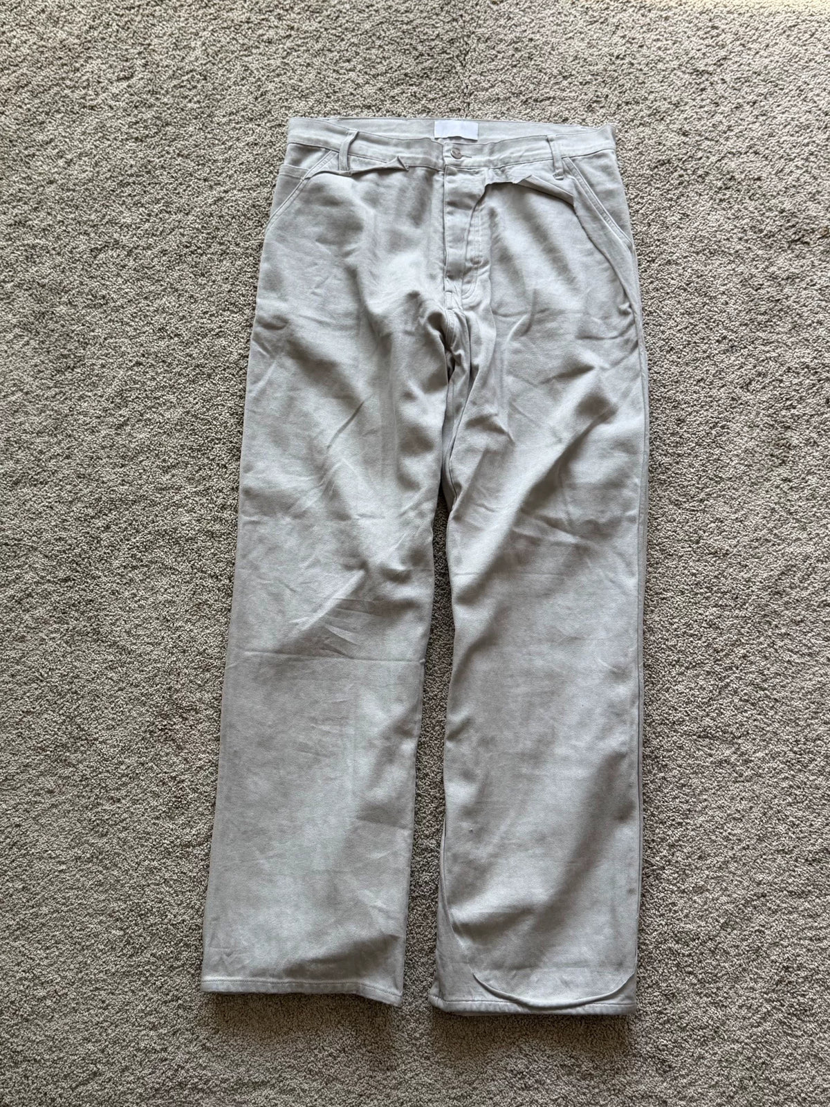 AlLEXANDER Digenova SS24 Dirty Grey Splice Denim Trousers