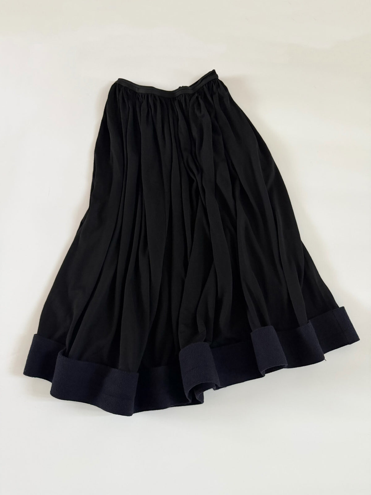 Yohji Yamamoto Fall/Winter 2002 runway piece Draped large wool umbrella skirt