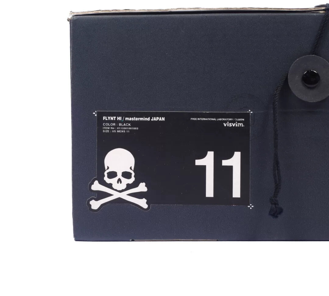 Mastermind Japan x Visvim Flynt Hi Skull Black Sneakers