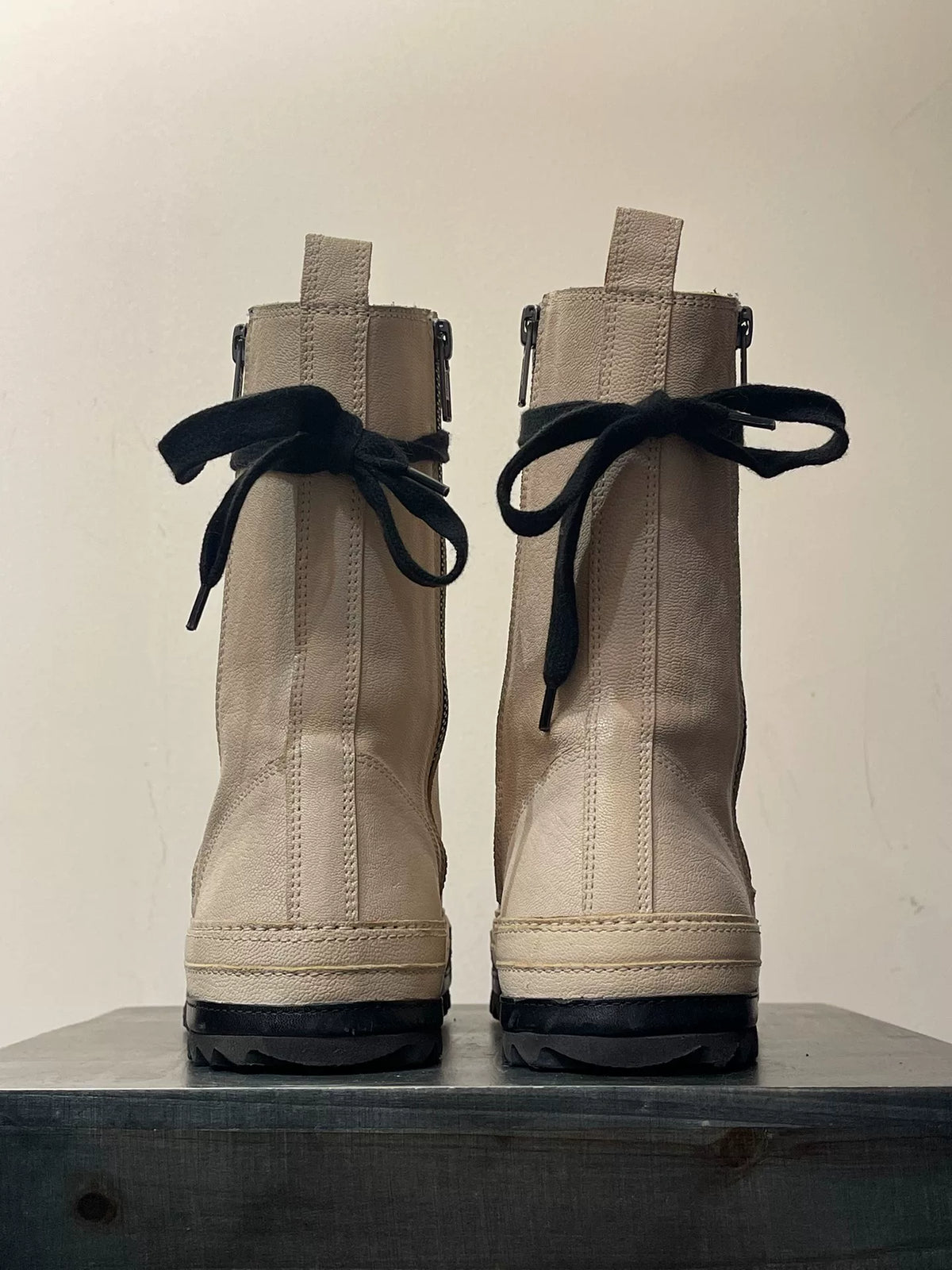 Ann Demeulemeester Sawtooth Sole Leather Panel Shoes