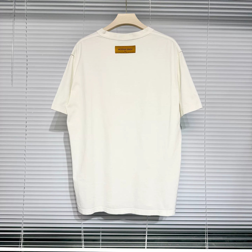 Louis Vuitton Crayon Spray Monogram White Short Sleeve T-Shirt