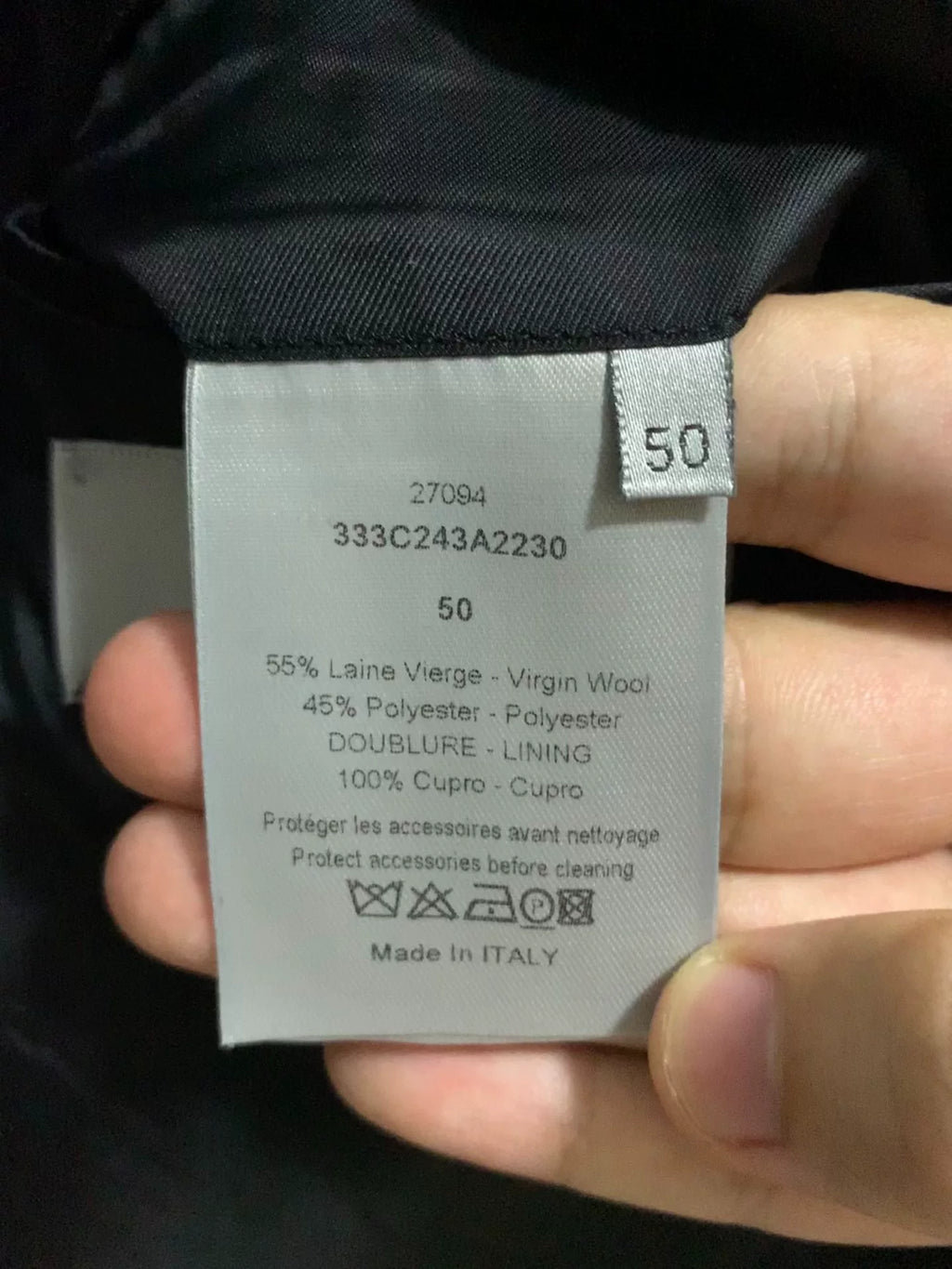 Dior Homme 13FW Runway Black Zip Wool Suit