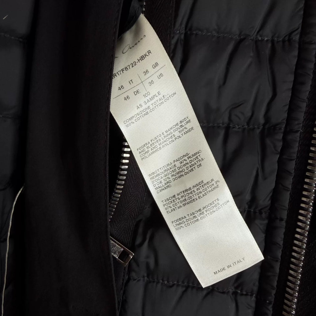Rick Owens FW17 Black Coated Denim Zip-Up Jacket