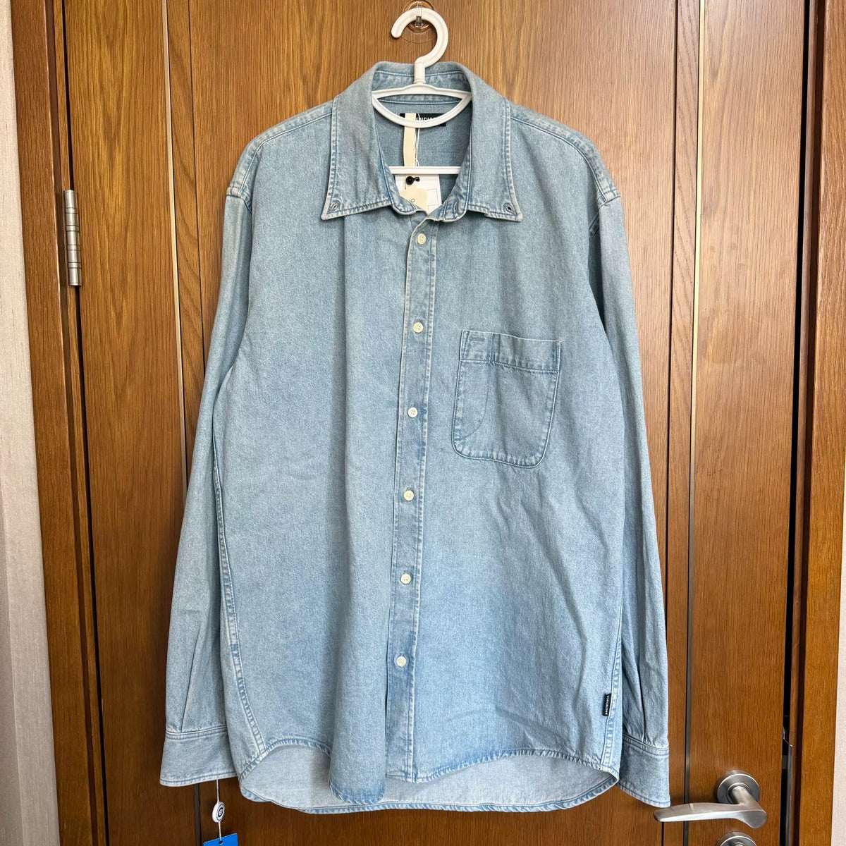 Balenciaga Back Logo Denim Shirt