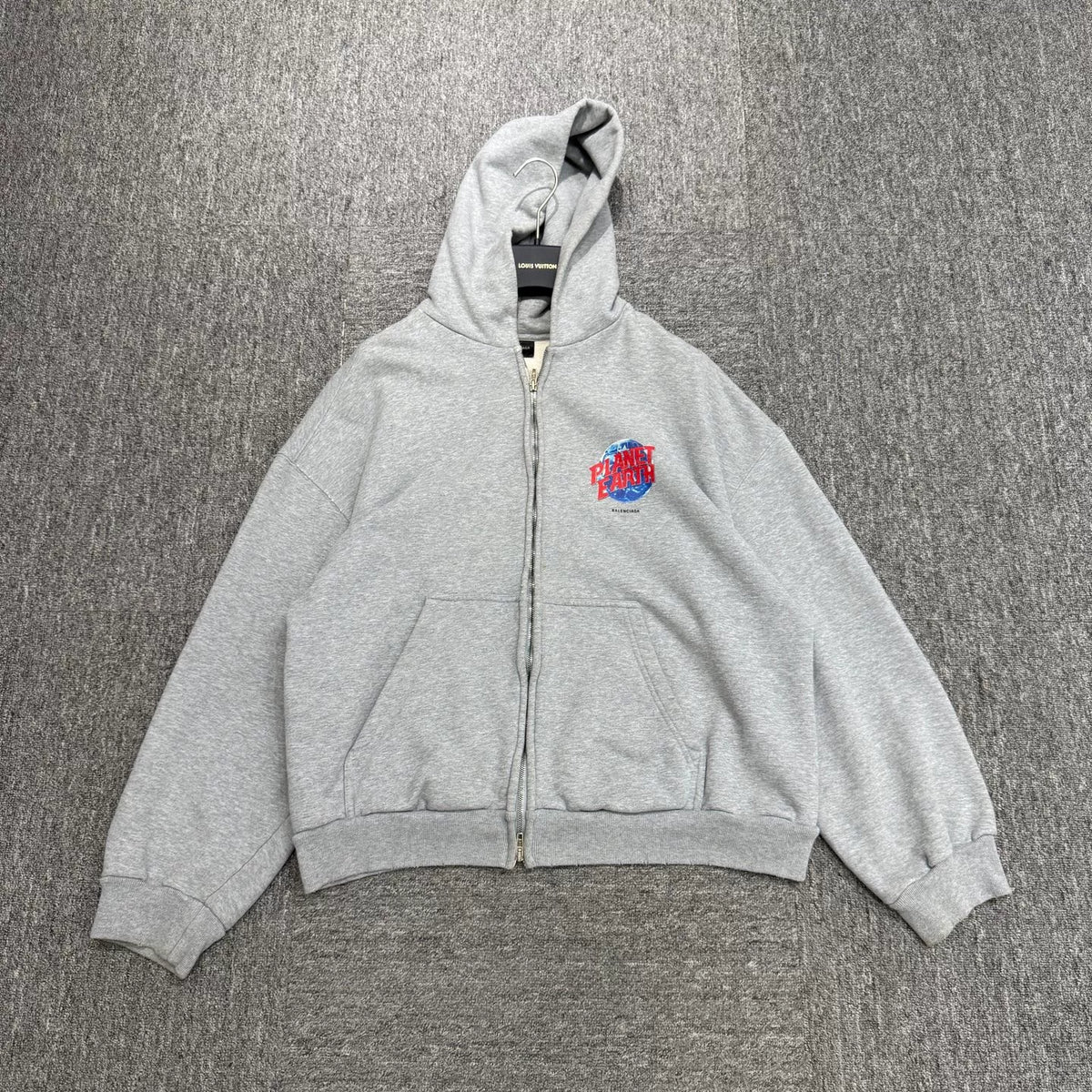 Balenciaga Earth Print Hooded Sweater