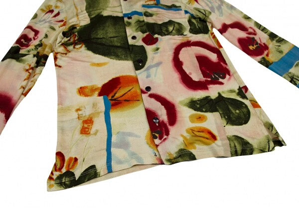 Jean Paul Gaultier Oil-Painted Silk Long-Sleeved Shirt