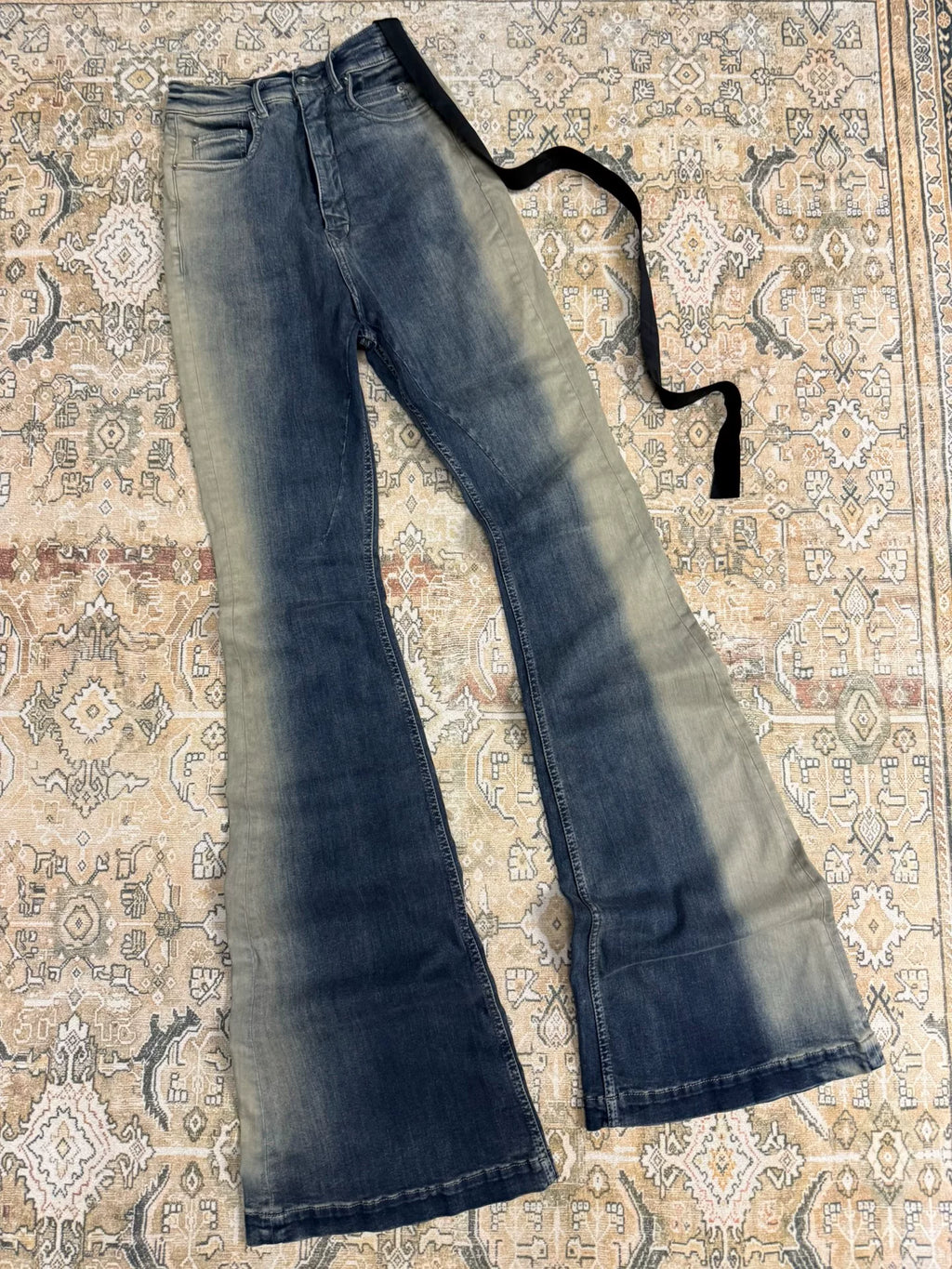 Rick Owens Ribbon Washed Floor-Length Pants