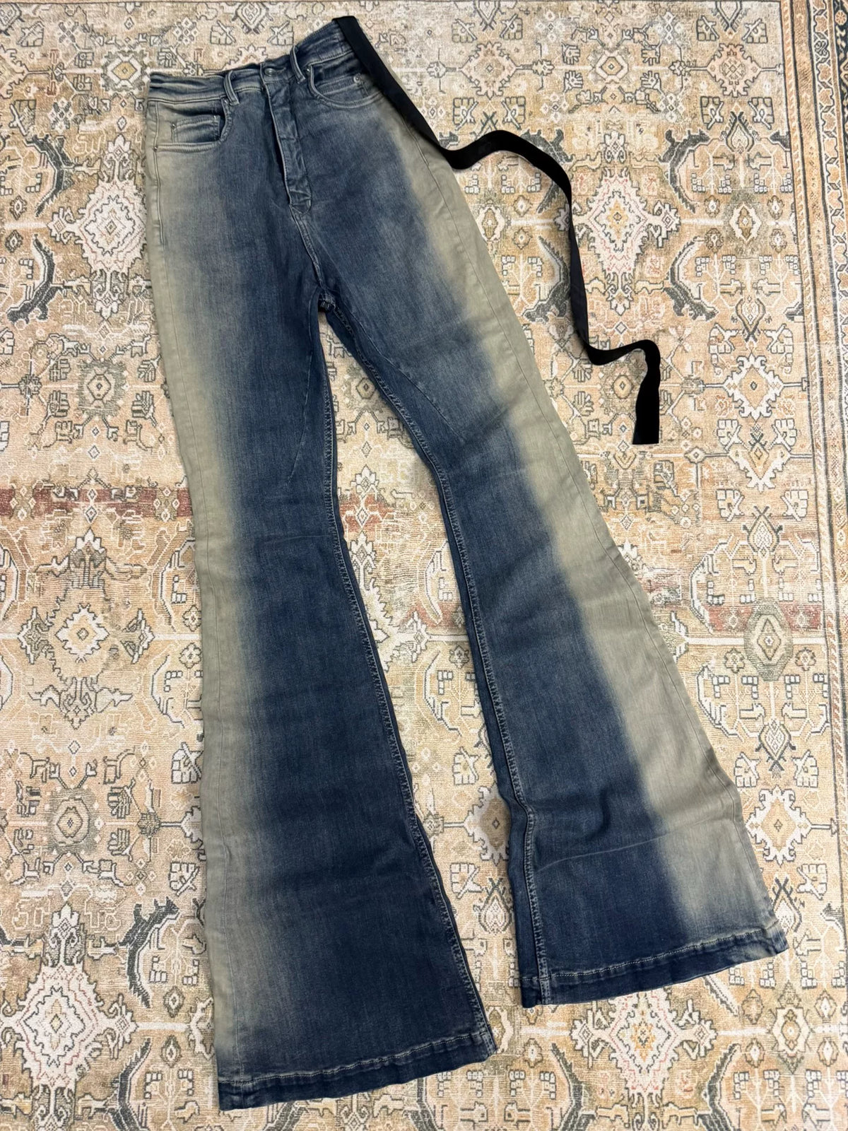 Rick Owens Ribbon Washed Floor-Length Pants