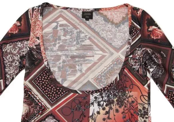 Jean Paul Gaultier Vintage Burgundy Floral Top