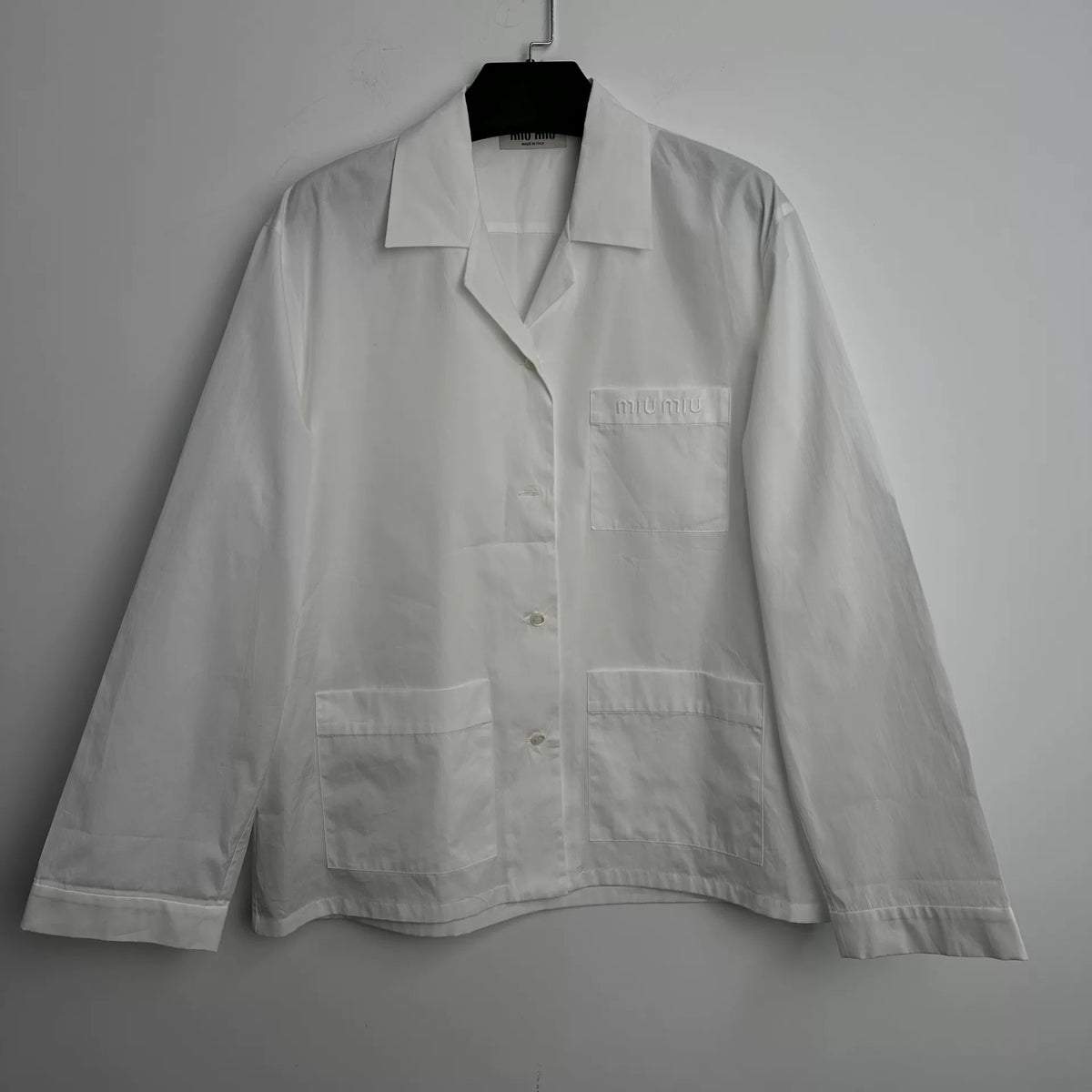Miu Miu Poplin Long Sleeve Shirt