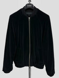 Ann Demeulemeester Black Velvet Zip Bomber