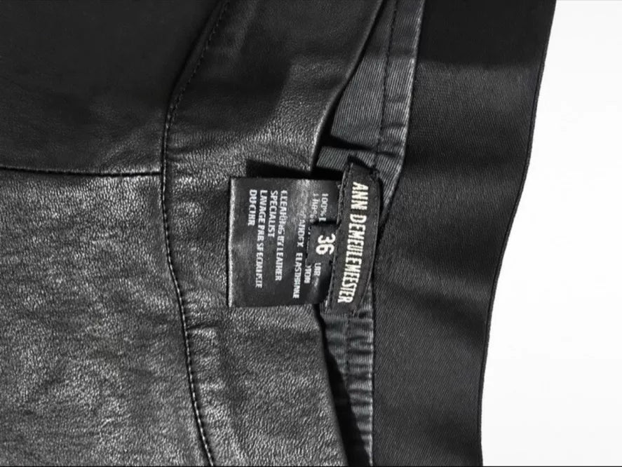 Ann Demeulemeester Archive Deconstructed Lambskin Pants