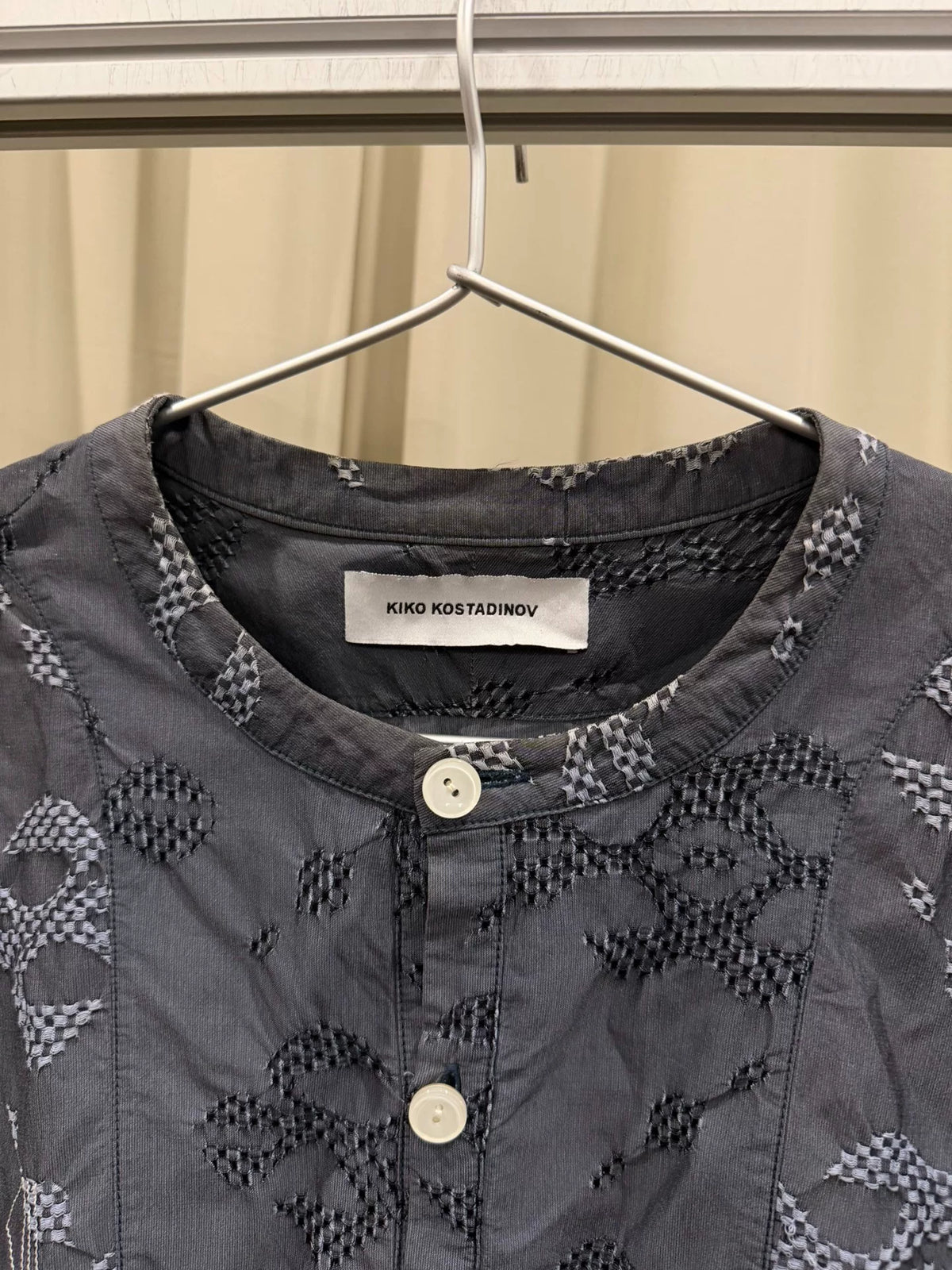 kiko kostadinov blue floral top