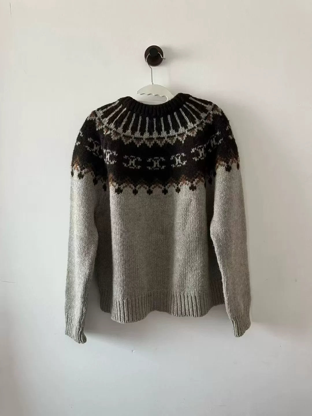 Celine Fair Isle Arc de Triomphe Sweater