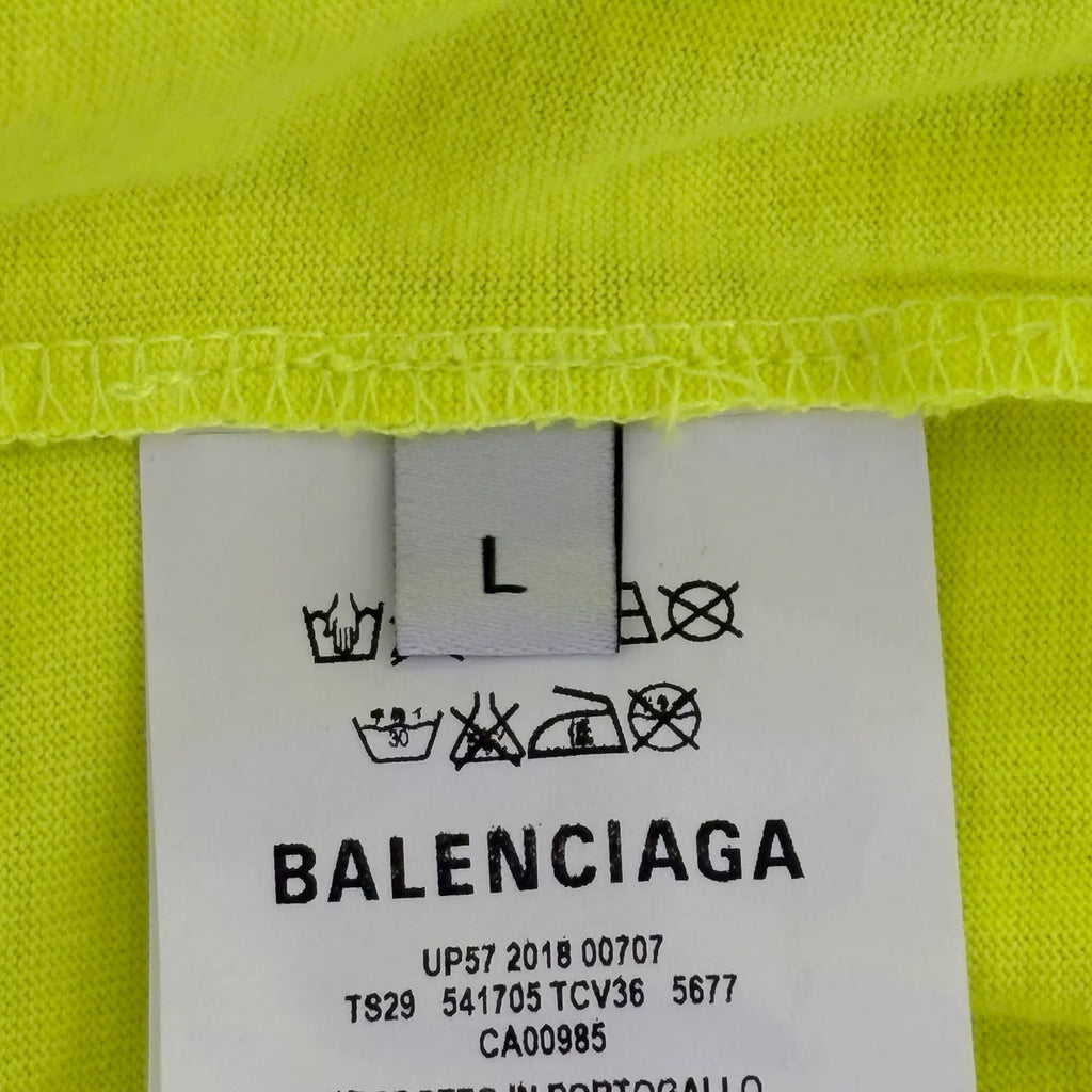 Balenciaga Fluorescent Yellow Short Sleeve Top