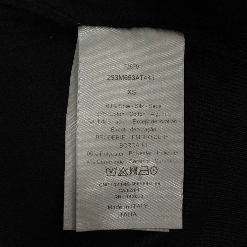 Dior Floral Embroidered Logo Cashmere Sweater