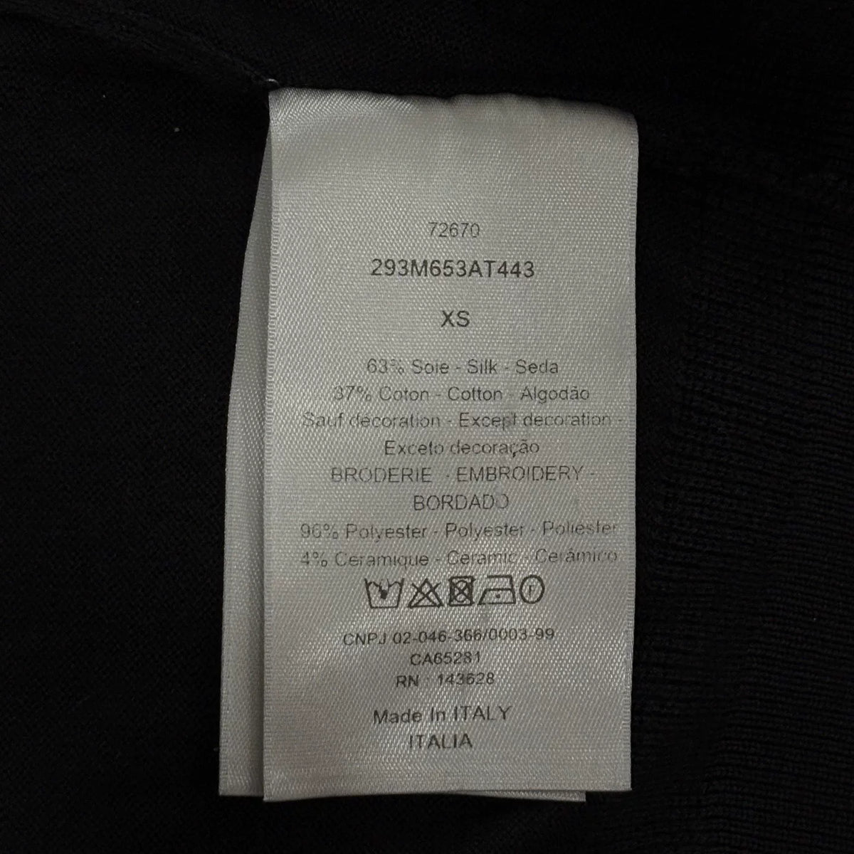 Dior Floral Embroidered Logo Cashmere Sweater