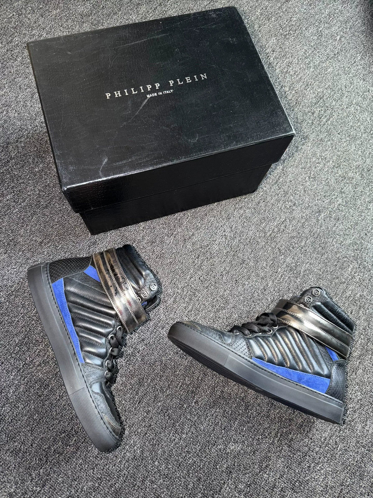 Philipp Plein Iconic Snake Print Lace-Up Sneakers