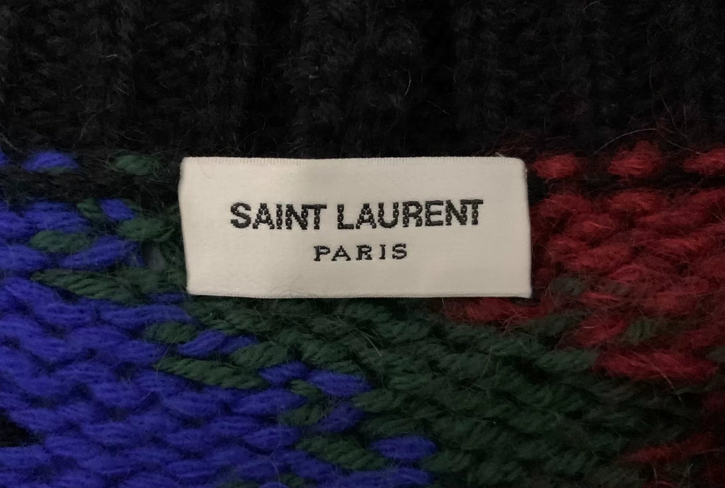 Saint Laurent 21FW Multicolor Sequined Wool Cardigan