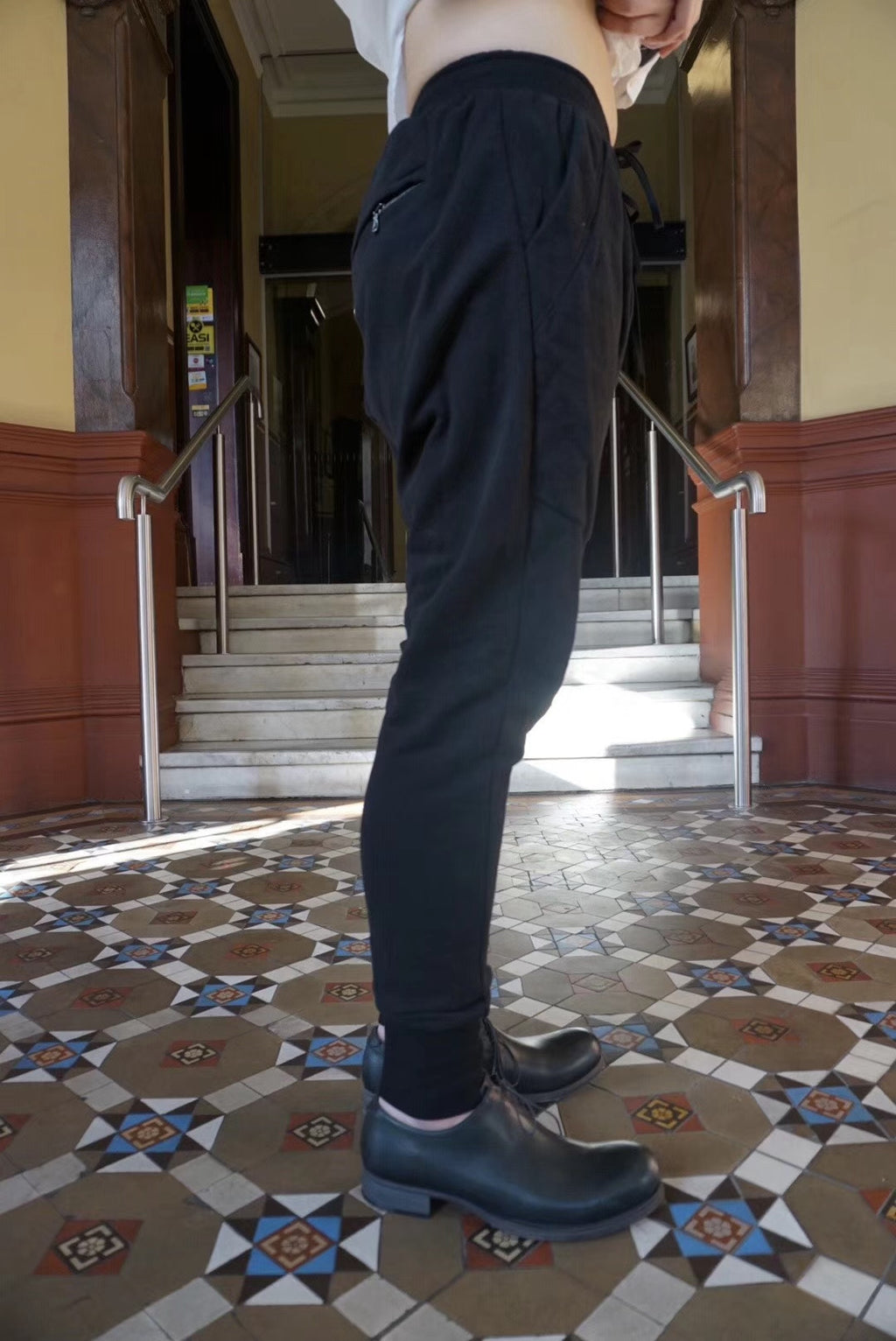Julius FW19 Black Pleated DIVIDED Cotton Trousers