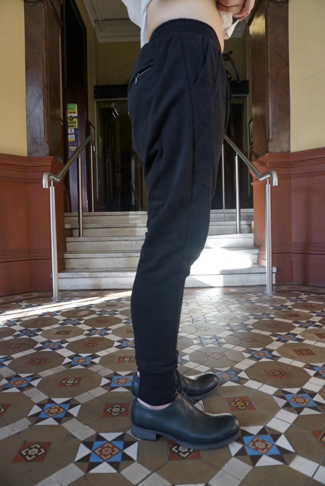 Julius FW19 Black Pleated DIVIDED Cotton Trousers