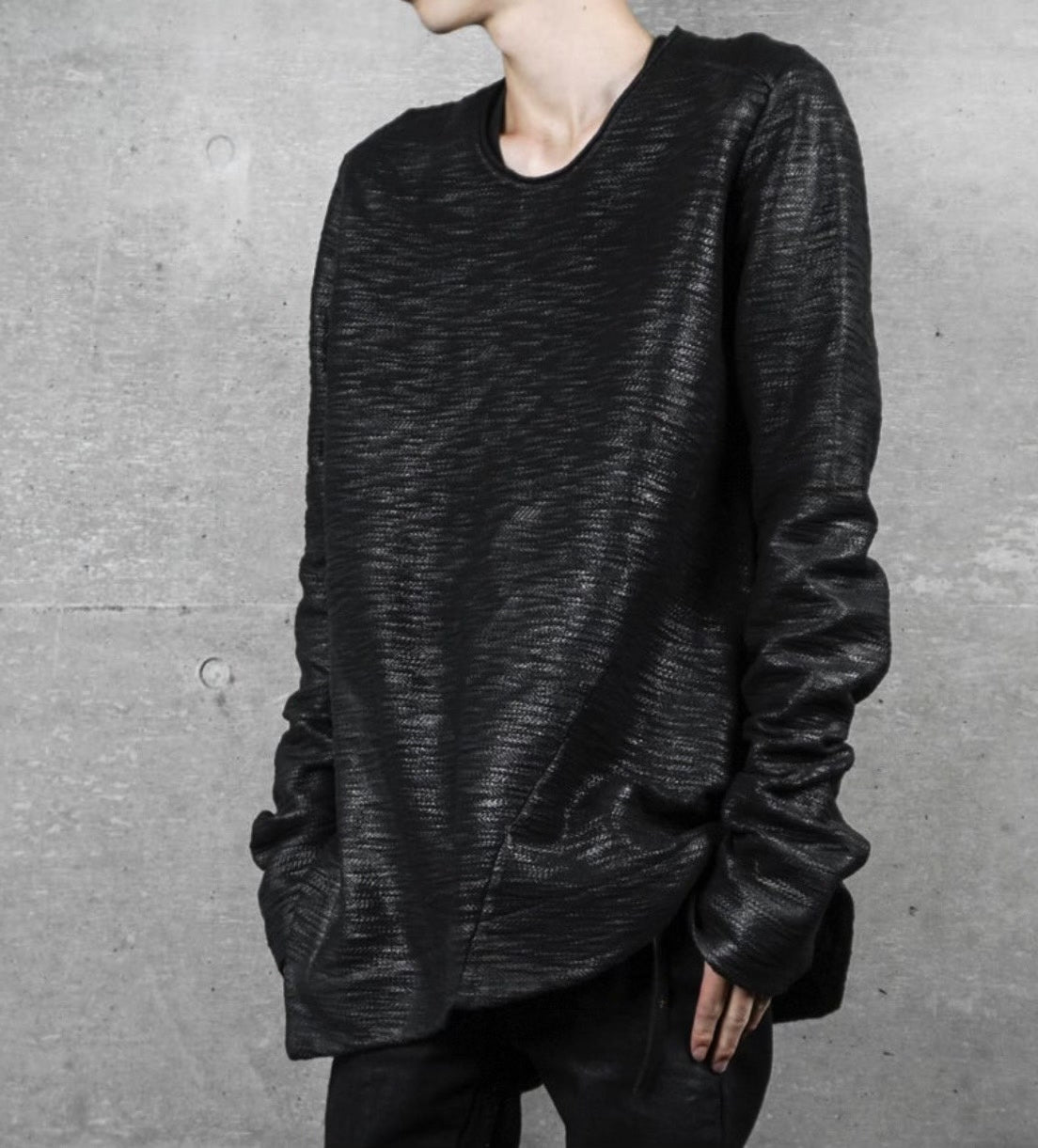 Julius SS18 Long Sleeve Cotton Waxed T-Shirt